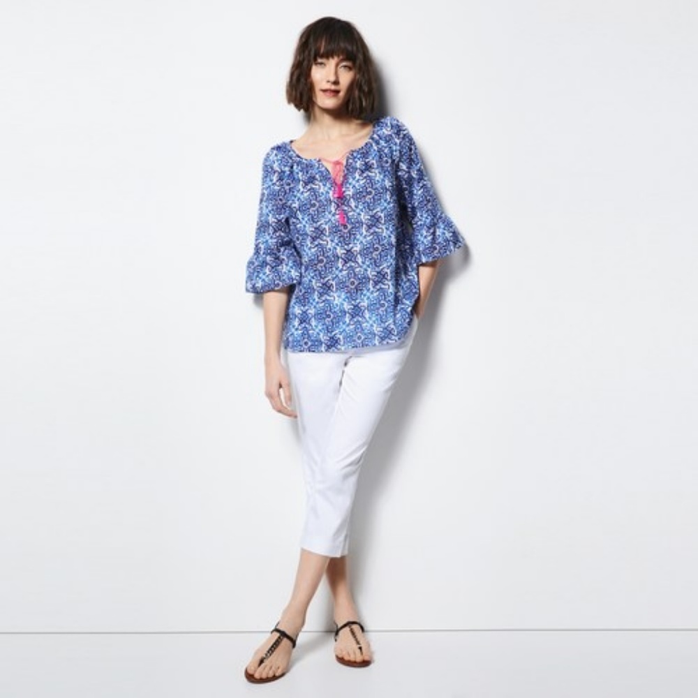 Milly for DesigNation BoHo Chic Peasant Top size M - Picture 2 of 5